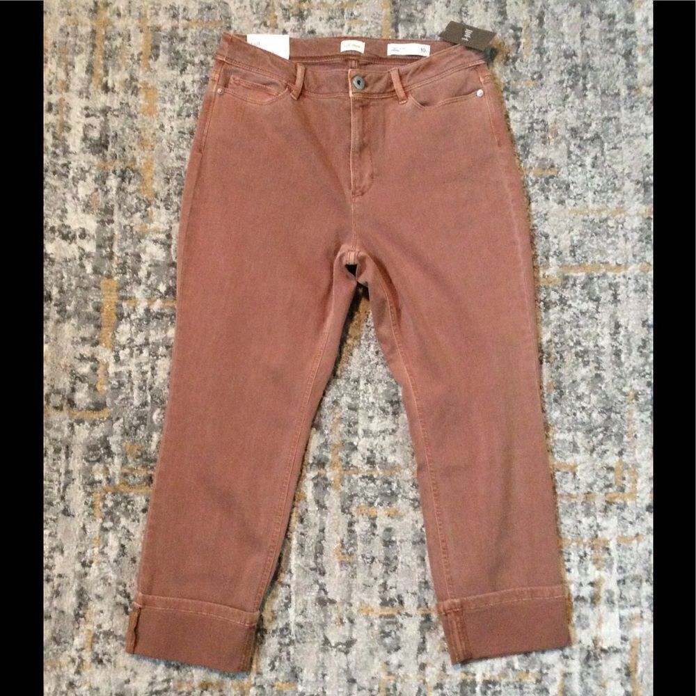 J.JILL CROPPED JEANS! NWT! SIZE 10P